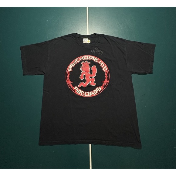 Vintage Rare Psychopathic Records T Shirt Mens XL ICP Juggalo Boondox Signed - Picture 1 of 9